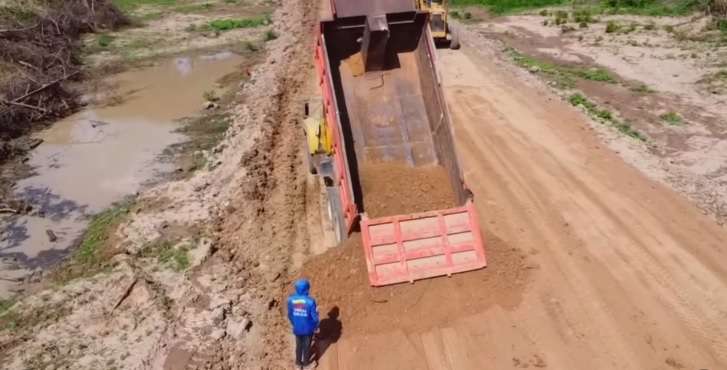 Avanza construcción del dique de contención Apurito-La Guanota