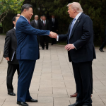 Fotos del segundo día de conversaciones bilaterales entre Donald Trump y Xi Jinping en Beijing