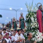 En San Felipe honran a su santo patrono con procesión de ocho imágenes