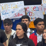 Estudiantes en la UCV protestan por la liberación de los presos políticos
