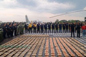 Incautan en campamento 3.5 toneladas de drogas