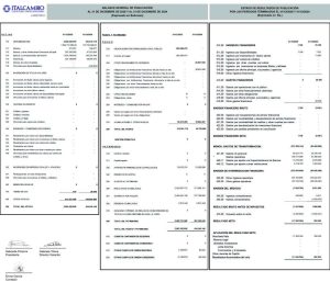 Italcambio Balance al 31/12/2025 y al 31/12/2024