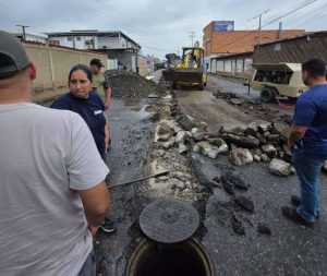 Sustituyen 170 metros de colector de aguas servidas en Cabudare