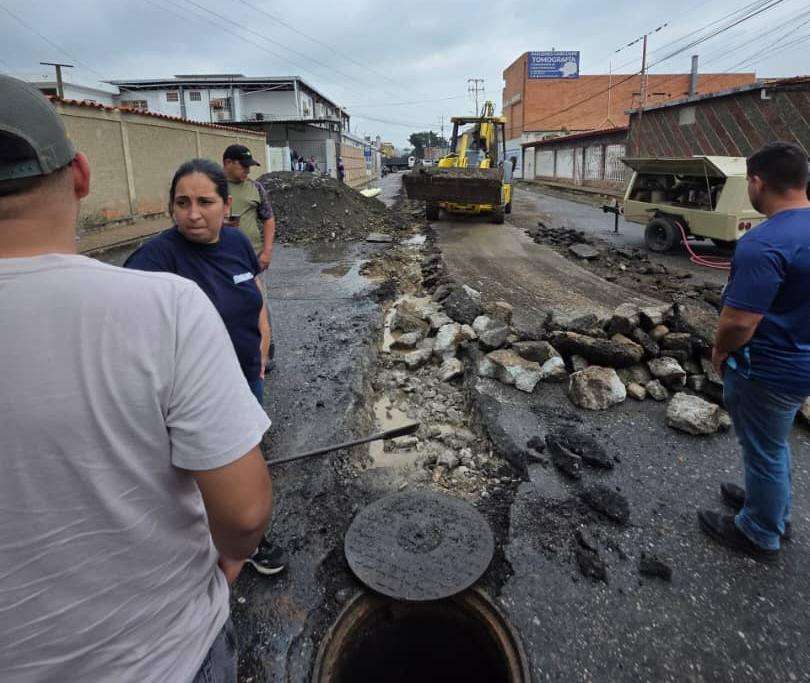 Sustituyen 170 metros de colector de aguas servidas en Cabudare