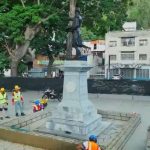 En El Paraíso remodelan la plaza Washington