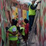 En la Cota 905 recuperan fachadas de las viviendas