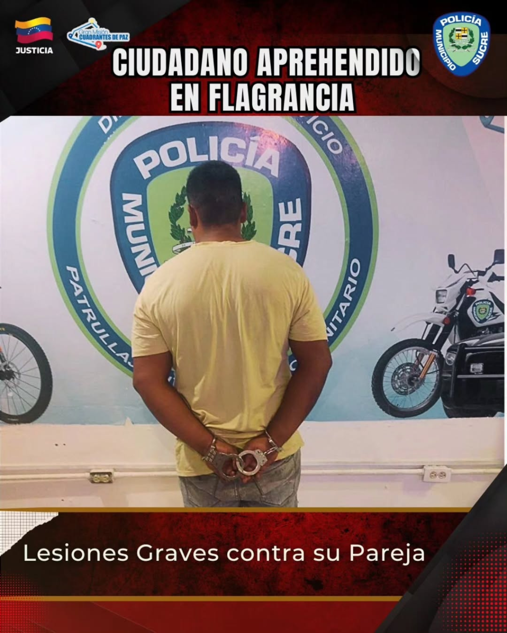 Preso sujeto que lanzó a su pareja por una ventana