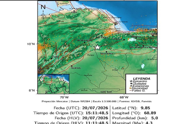 La profundidad de más 90 Km lo hizo poco sensible