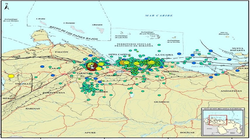 Funvisis presentó mapa de sismicidad en el centro-occidente tras evento del 24 de junio