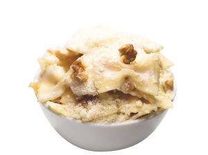 Pasta de lacitos con nueces