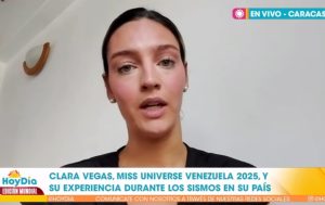 Miss Venezuela 2025, Clara Vegas Goetz lleva ayuda a La Guaira junto a su familia tras los terremotos