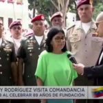 Delcy Rodríguez reconoce labor de la GNB en la atención tras los sismos