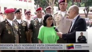 Delcy Rodríguez reconoce labor de la GNB en la atención tras los sismos