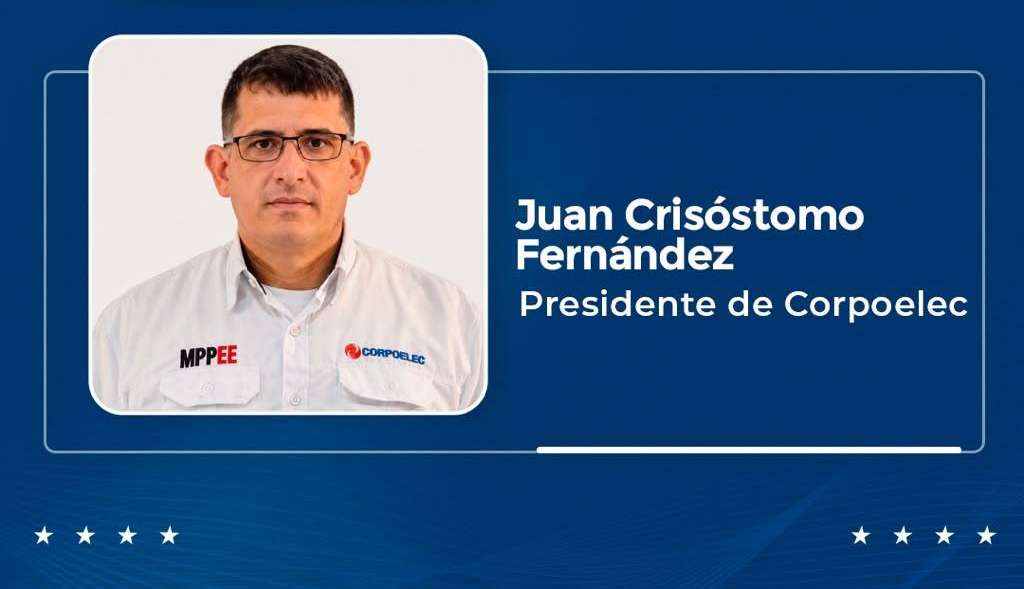 Delcy designa a Juan Crisóstomo Fernández presidente de Corpoelec