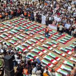 Masivo funeral en Gaza para 112 asesinados