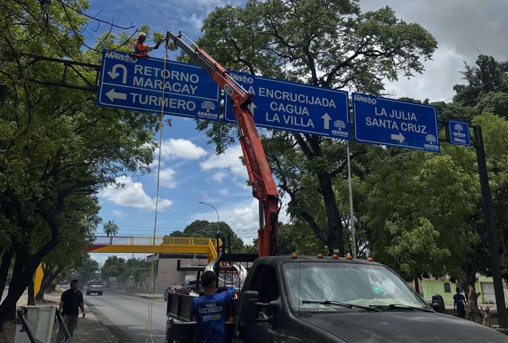 Renuevan señalización e iluminación de la Intercomunal Turmero-Maracay